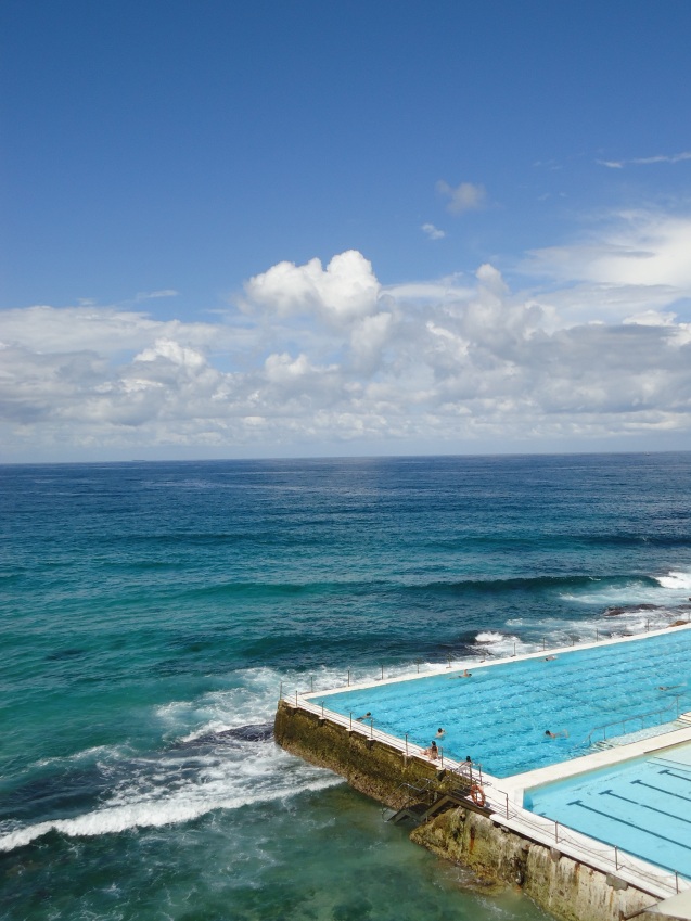 zwembad in zee, Bondi, Sydney